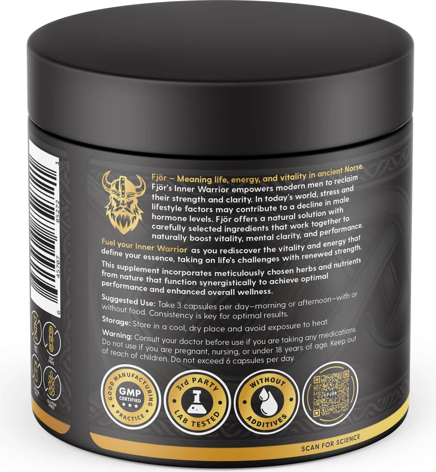 Inner Warrior jar, brand story panel